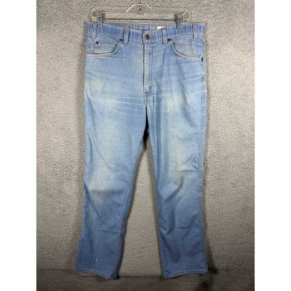Vintage Levis 630 Orange Tab Jeans Mens 36x32 Light Wash Blue Straight Leg 90s